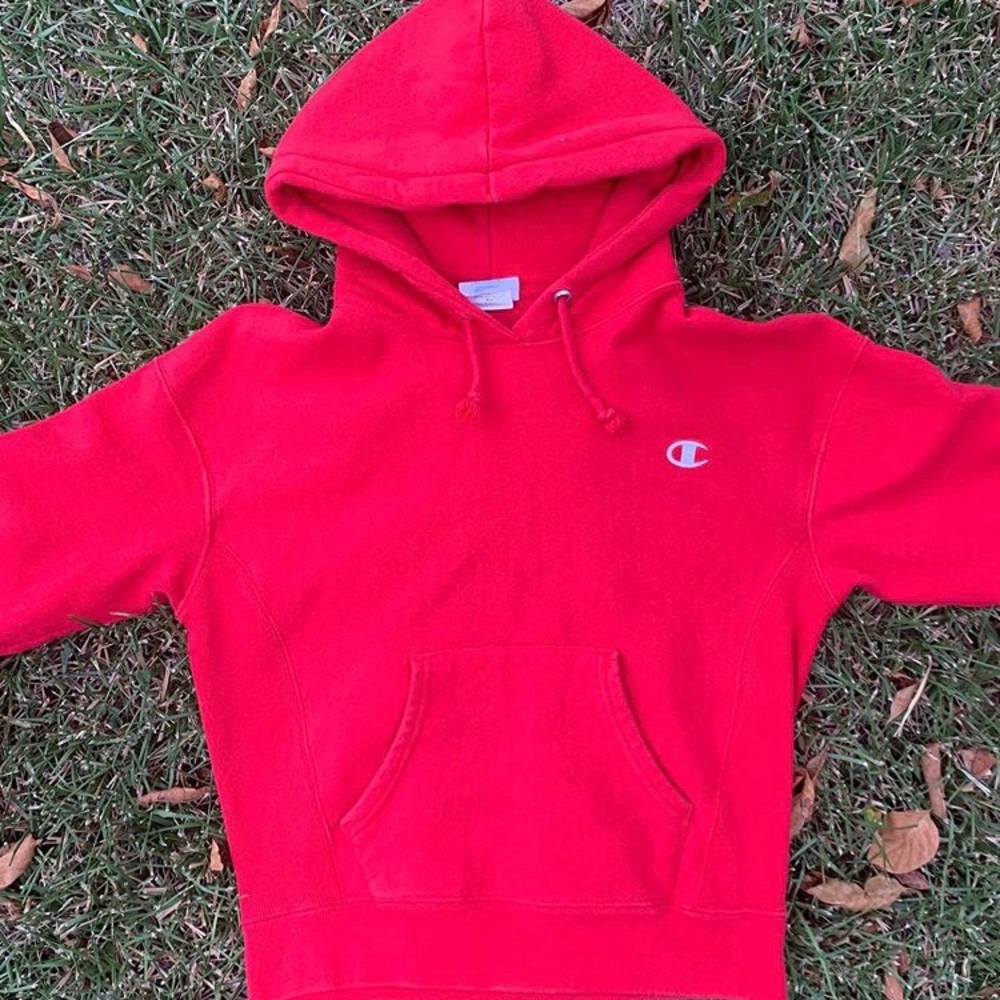 Champion red hoodie !